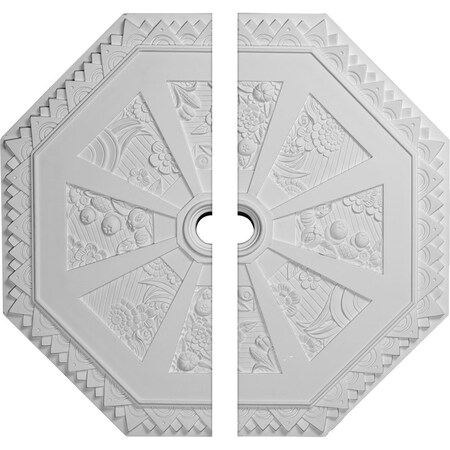 Ekena Millwork Spring Octagonal Ceiling Medallion, 29 1/8"OD x 2 1/4"ID x 1 1/8"P CM30SP2